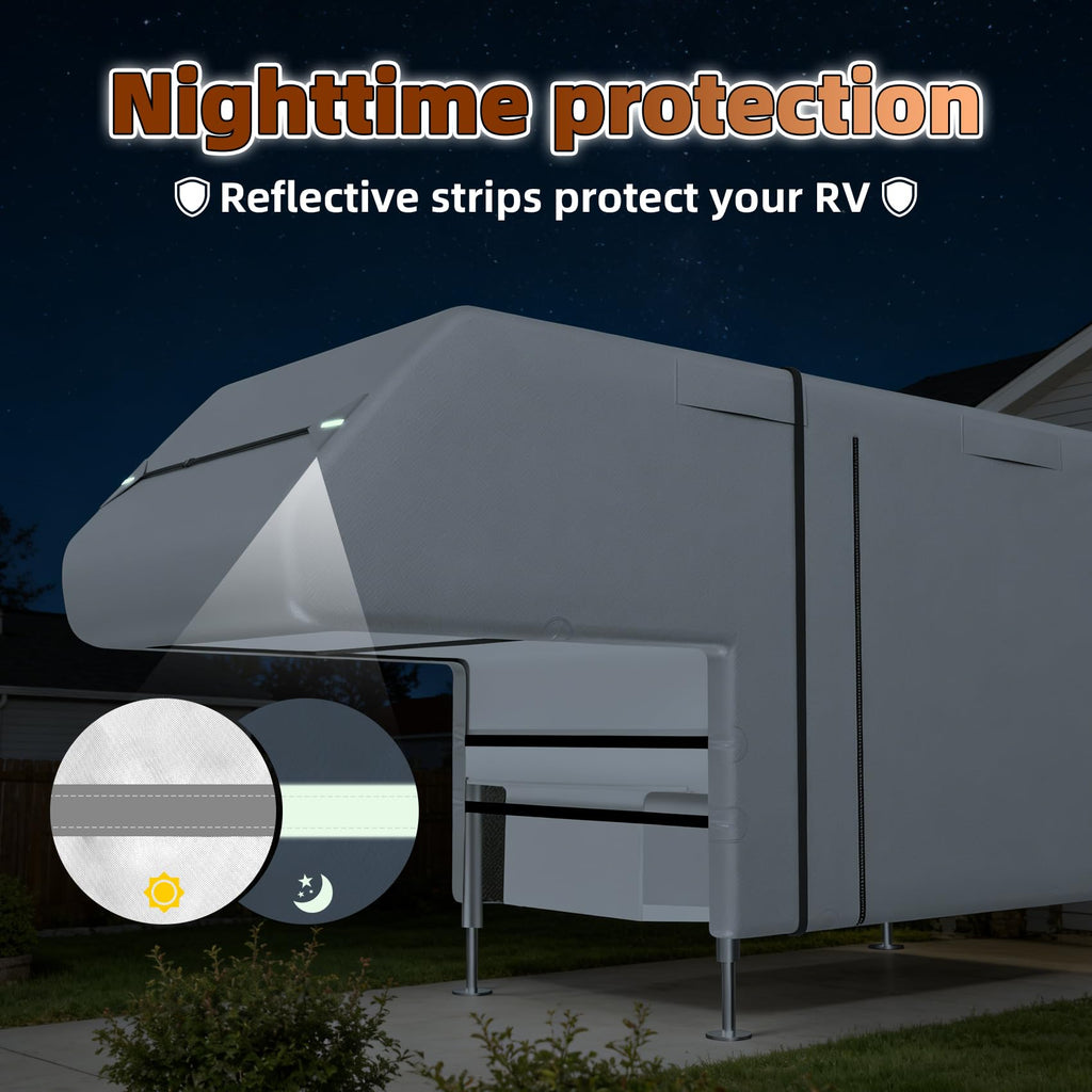 10-12ft Truck Camper Cover 300D Oxford S506