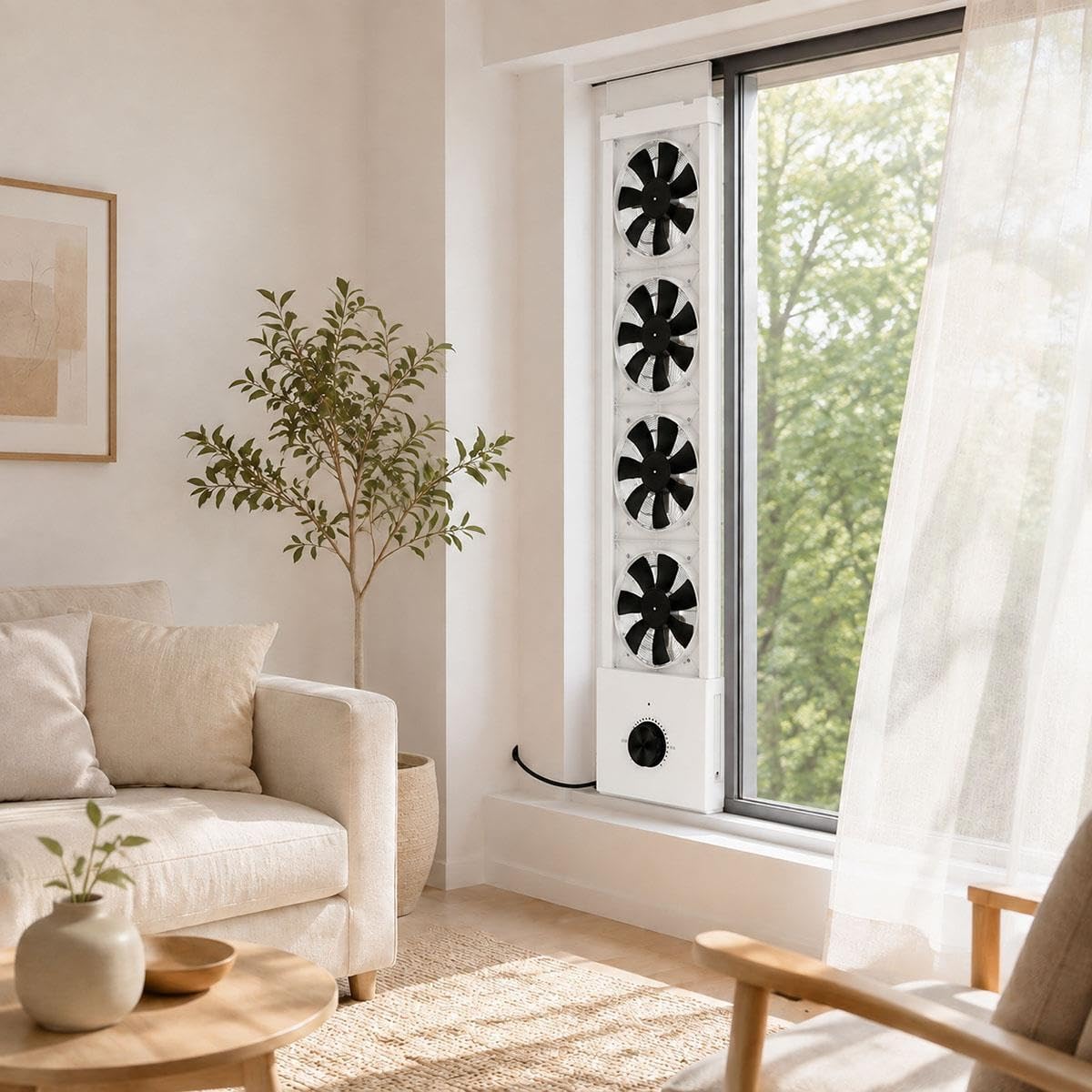 White 3-Speed Reversible Window Fan G7846