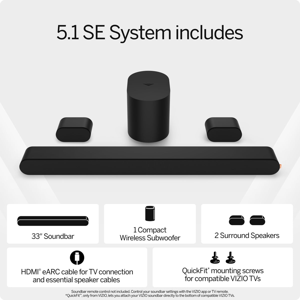 5.1 Soundbar with Wireless Subwoofer and Bluetooth N569799