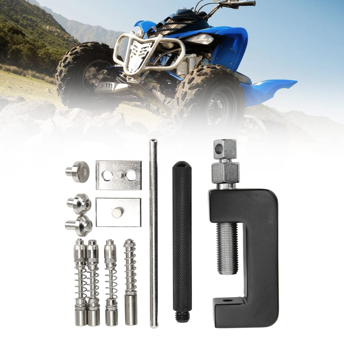 12 Pc Universal Motorcycle Chain Riveting Tool Set with Storage Box V8693