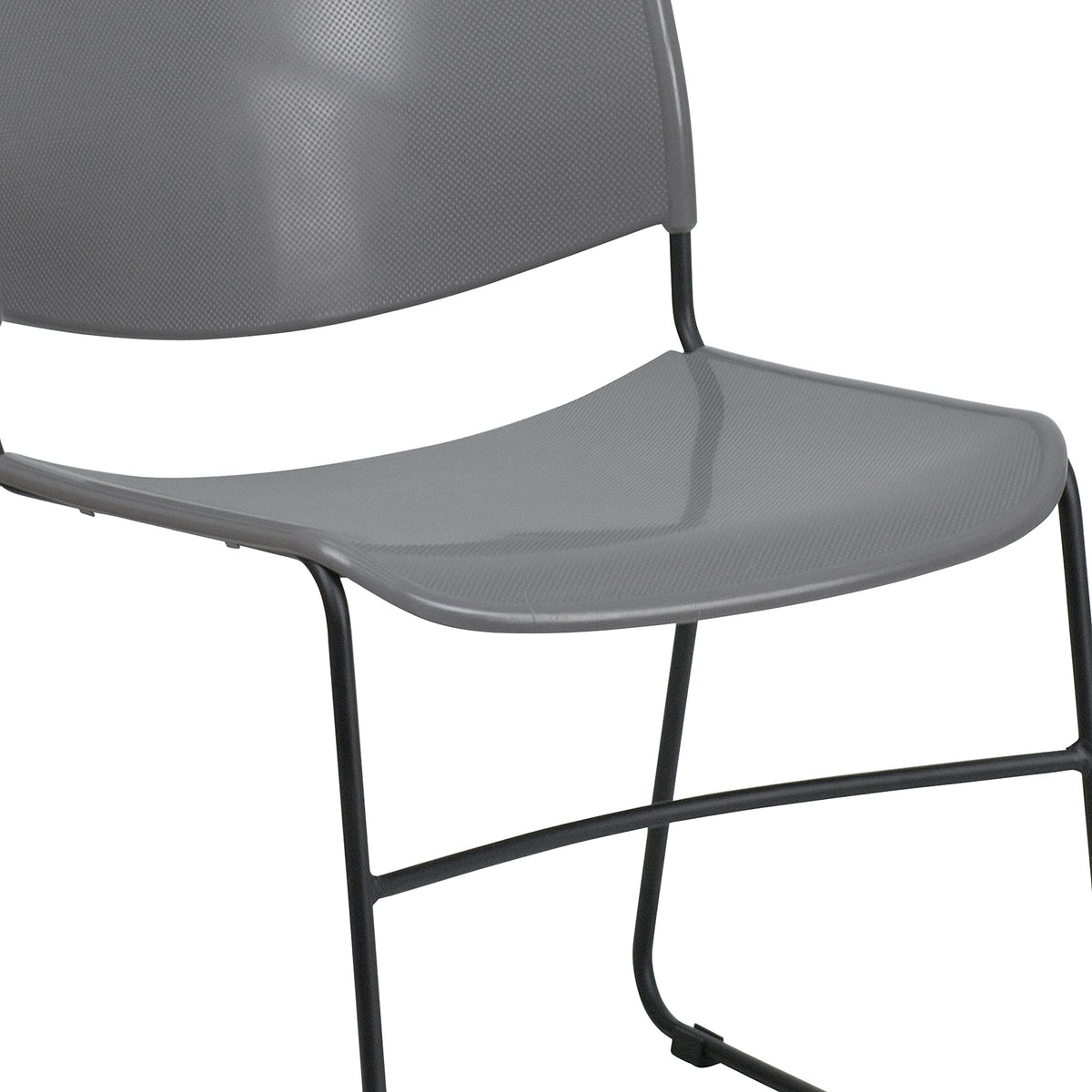 Gray 4 Pack Stack Chair with Black Frame N123