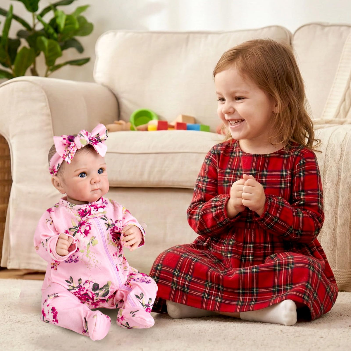 20 inch Purple Floral Jumpsuits Set E518233