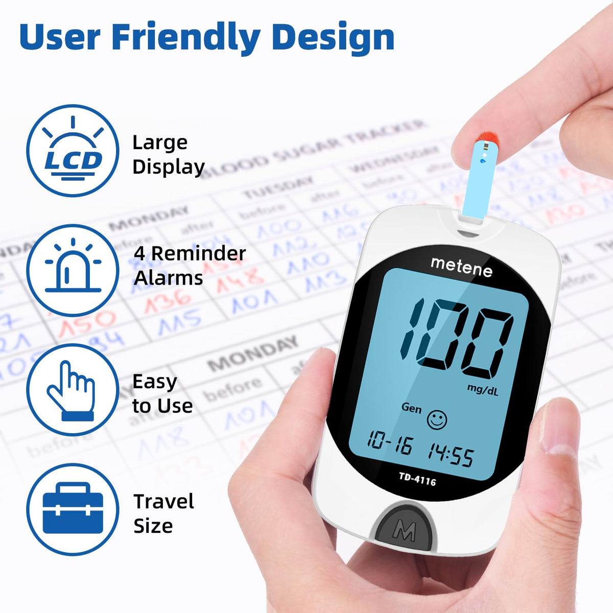 Blood Glucose Monitor Kit & 200 Test Strips G67675