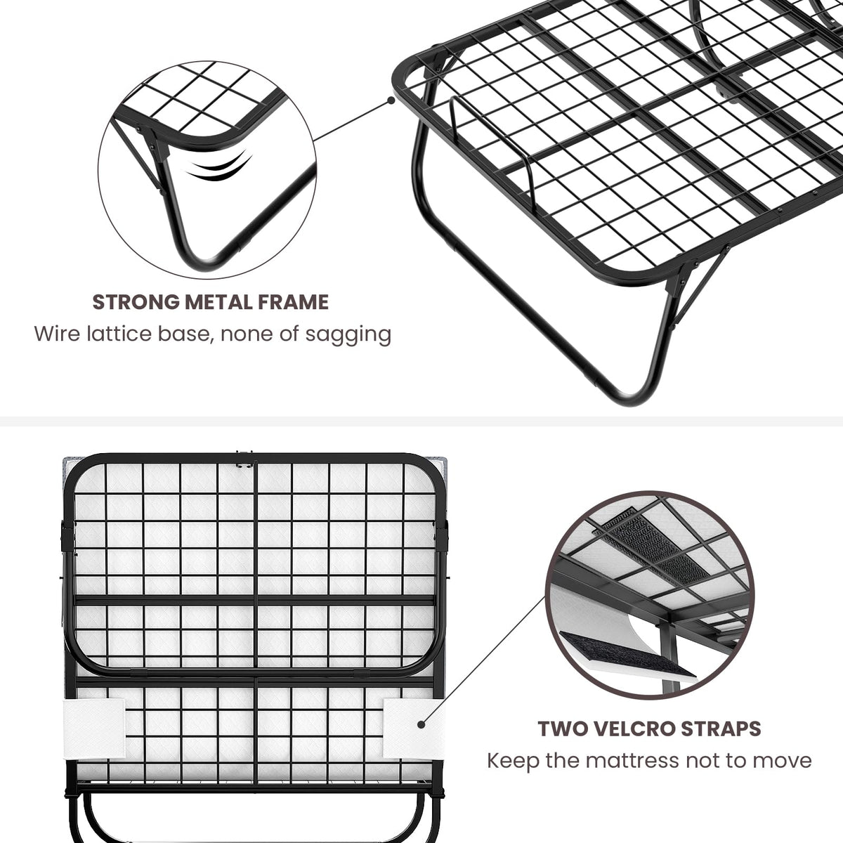Folding Bed with Mattress K525