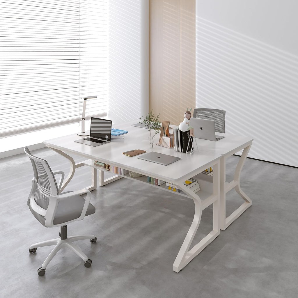 55-Inch Extra Long Desk with Storage Shelf V7351