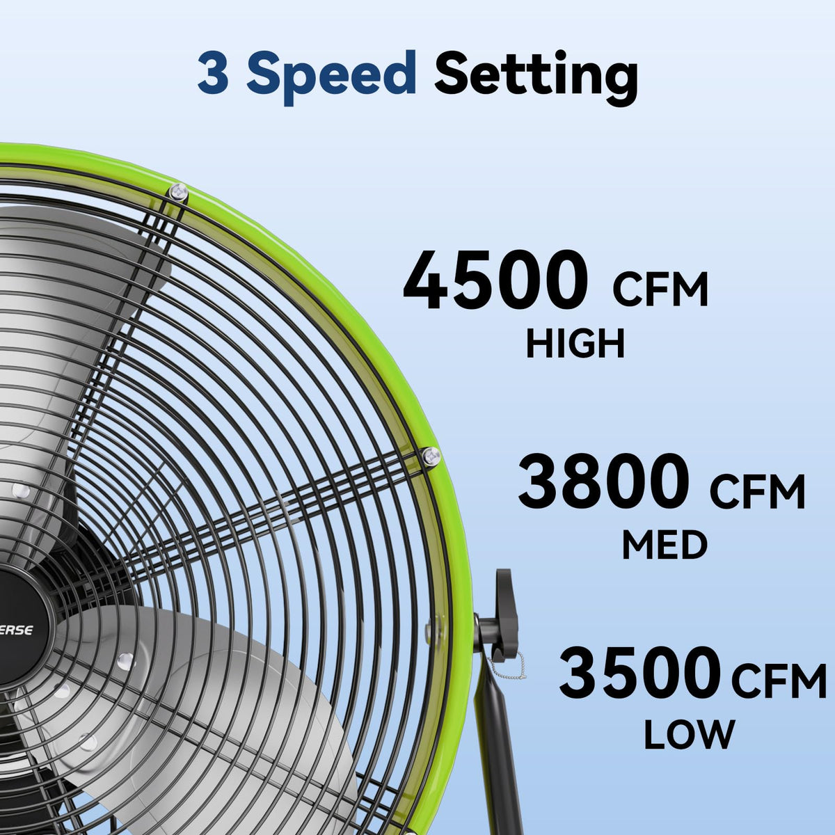 20 In 3 Speed High Velocity Floor Fan S817