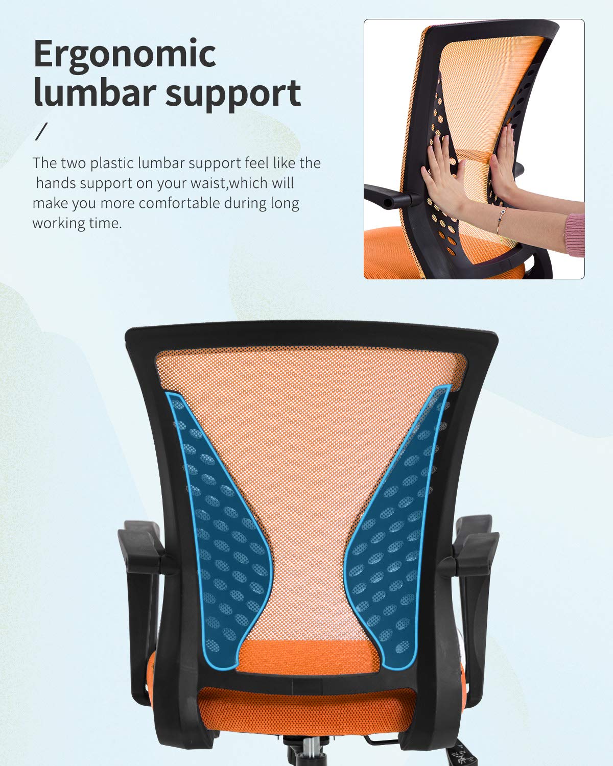 Mid Back Office Chair with Lumbar Support T66789
