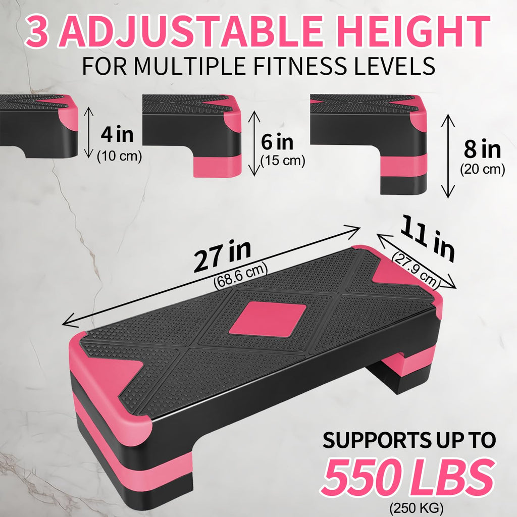 27" Adjustable Aerobic Exercise Step Platform J238949