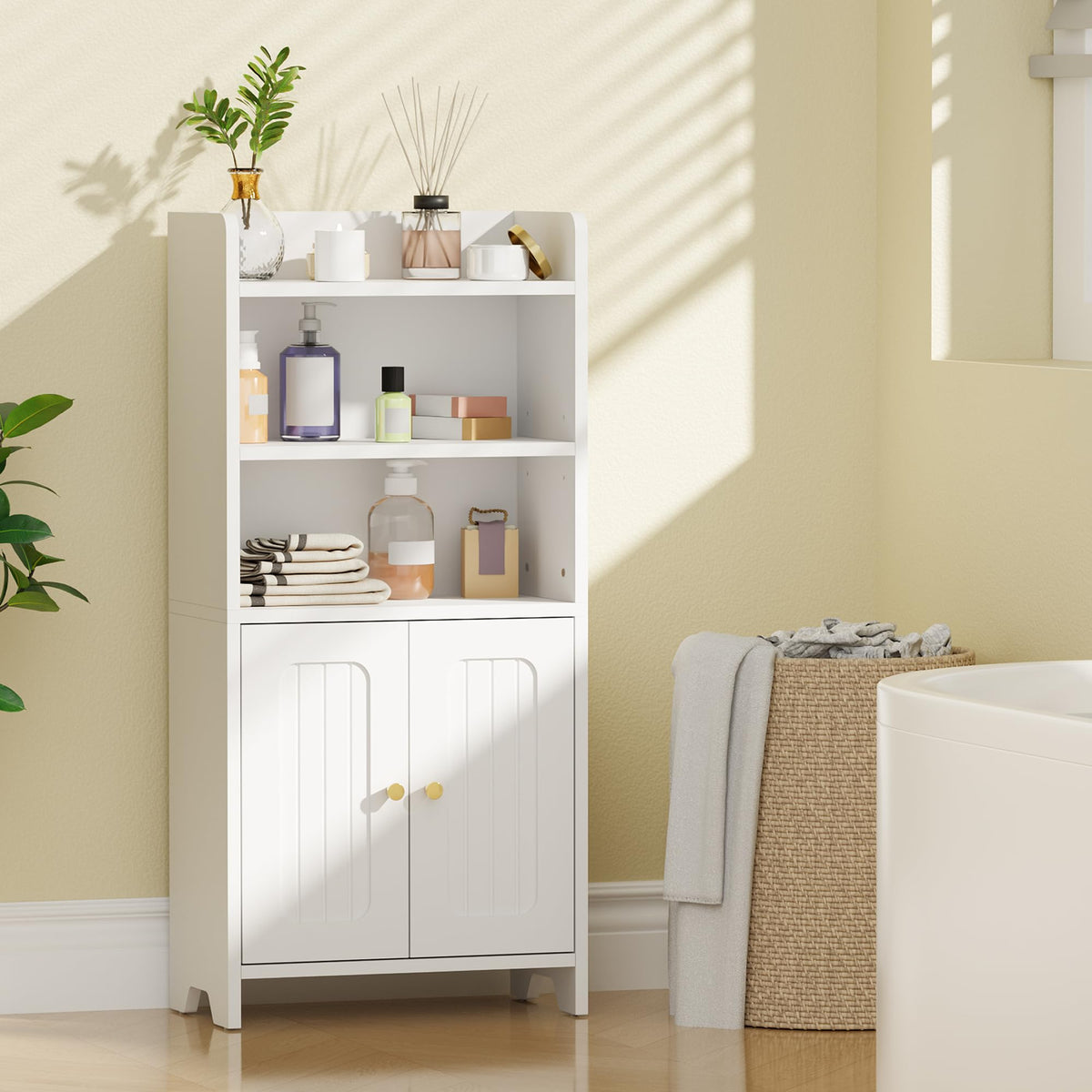 White 2 Door Bathroom Storage Cabinet C826081