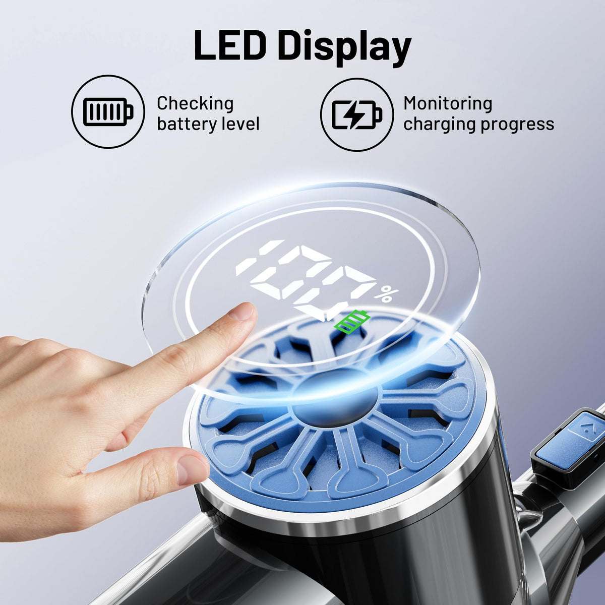 Cordless Stick Vacuum with LED Screen M467