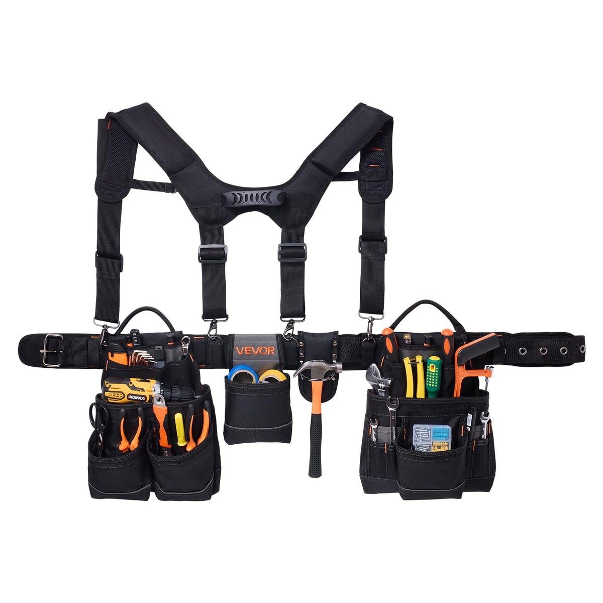 19 Pockets Adjustable Tool Belt with Suspenders F19315