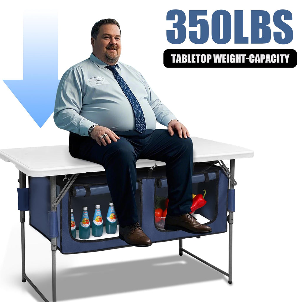 Foldable Camping Table with Storage M6795