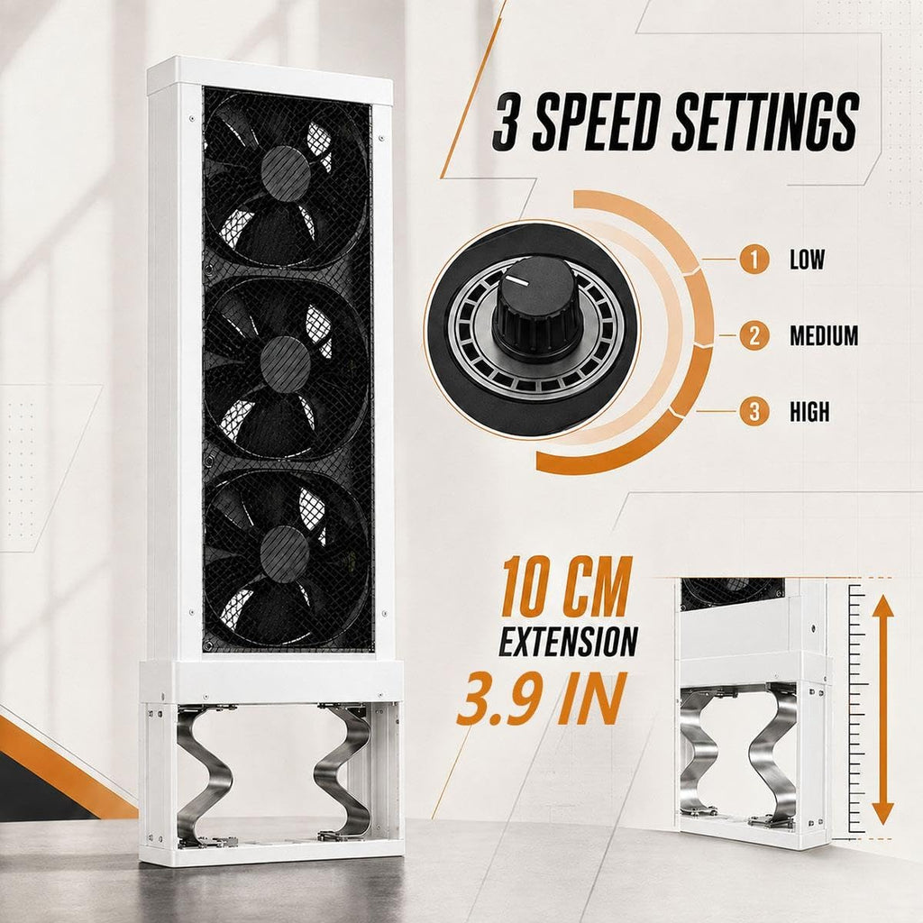 White 3-Speed Reversible Window Fan G7846