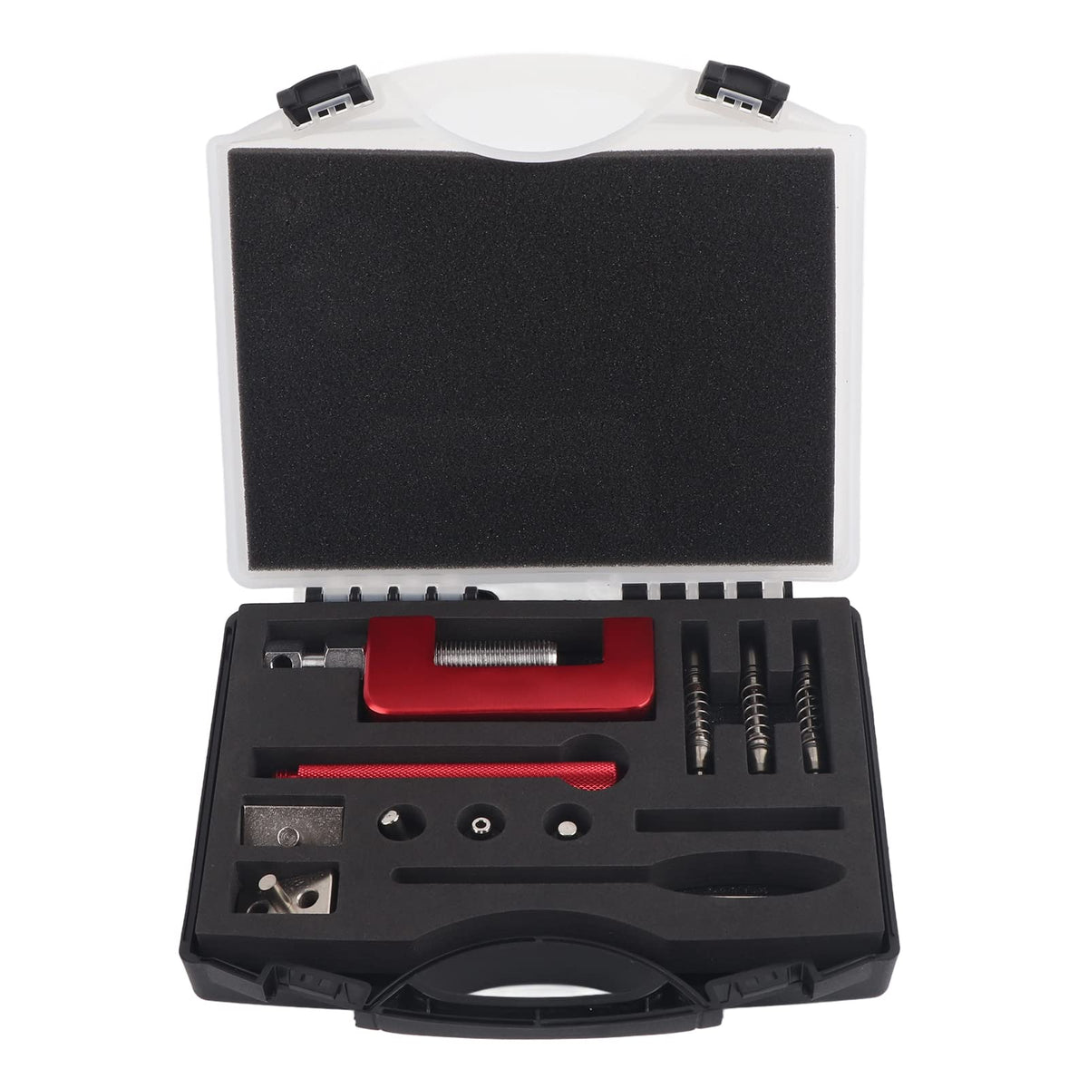 12 Pc Universal Motorcycle Chain Riveting Tool Set with Storage Box V8693