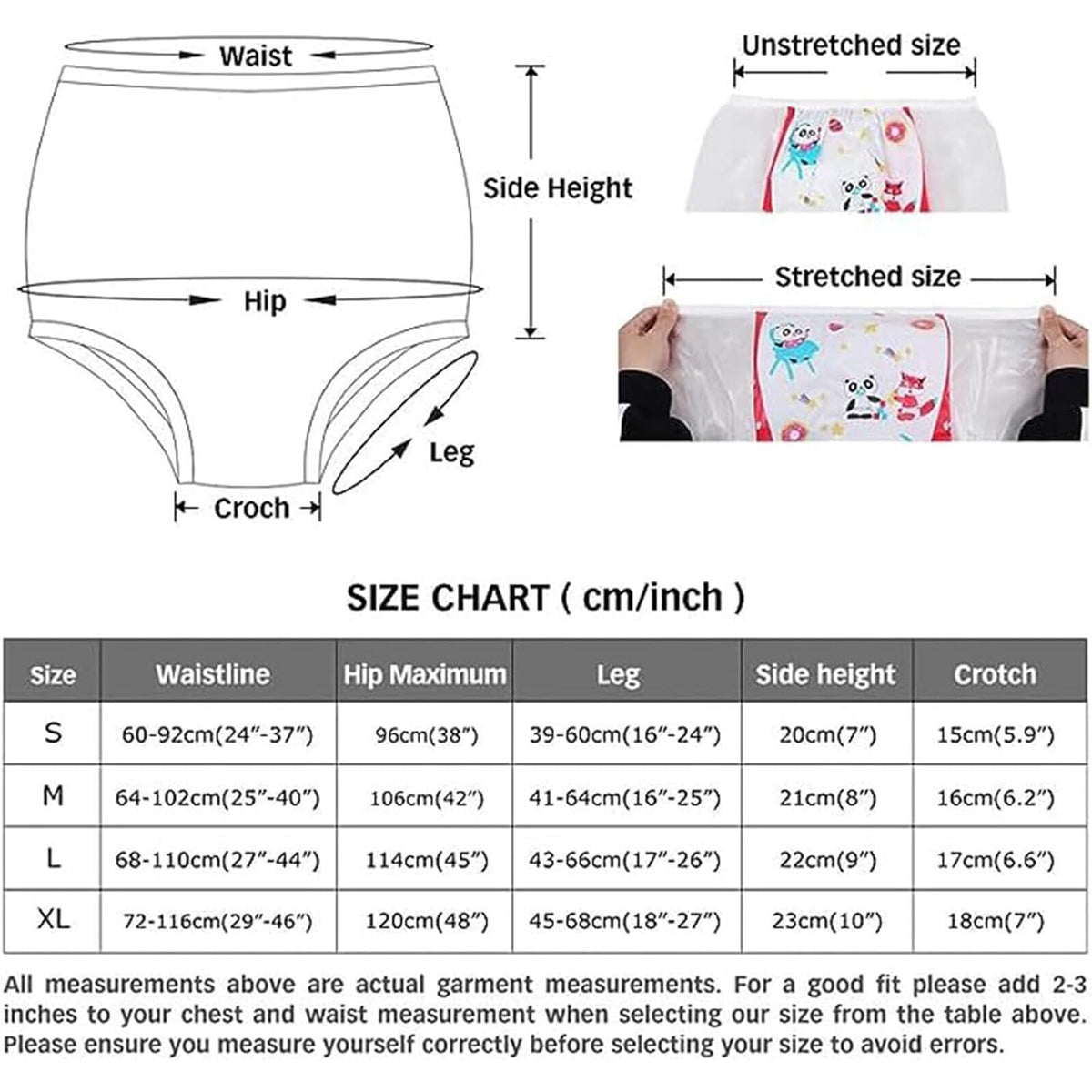 Adult Plastic Diaper Cover Waterproof Pull-On Incontinence Pants Y911919