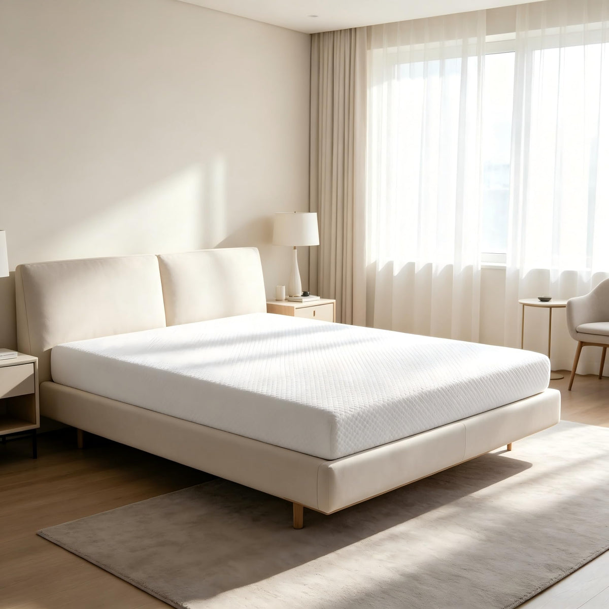 5 Inch Twin Size White Gel Memory Foam X11458