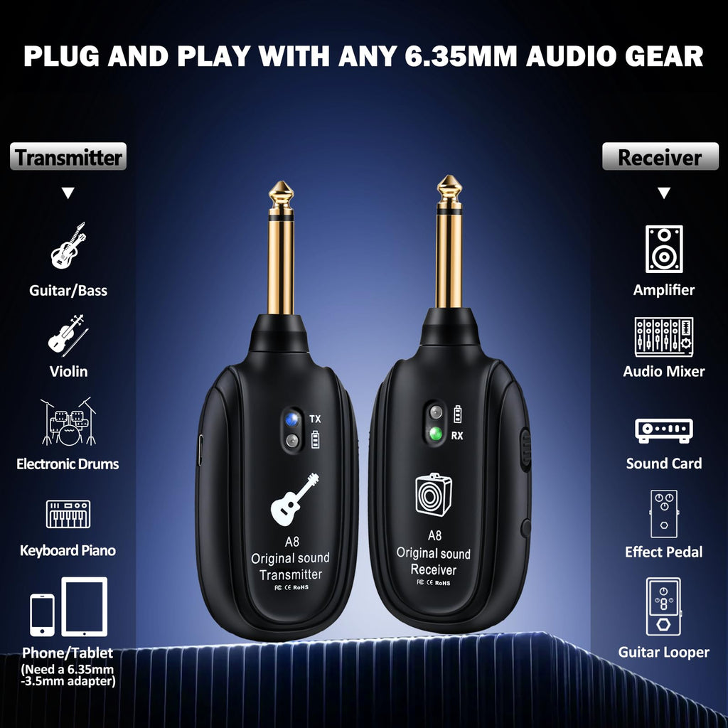 Wireless Guitar System UHF 2 Modes Y20243