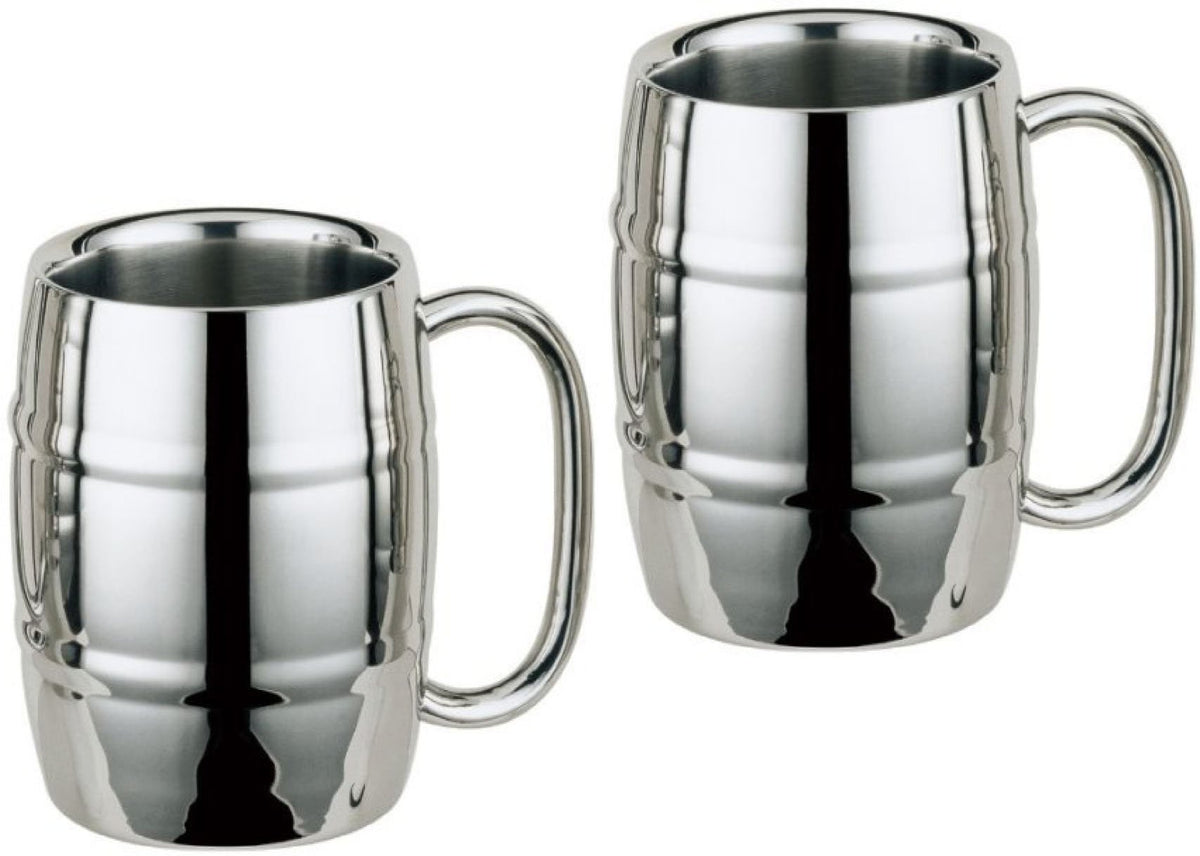 Stainless Steel Barrel Mug 16oz 2 Count V344345