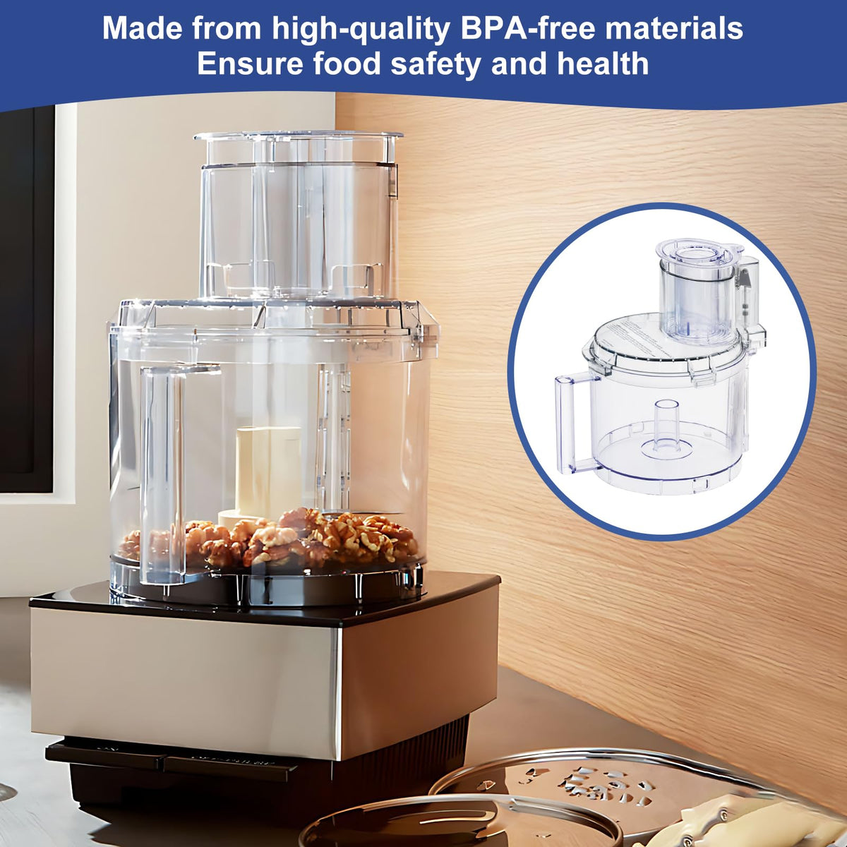 14-cup Food Processor Work Bowl Kit Replacement with Pusher G1794