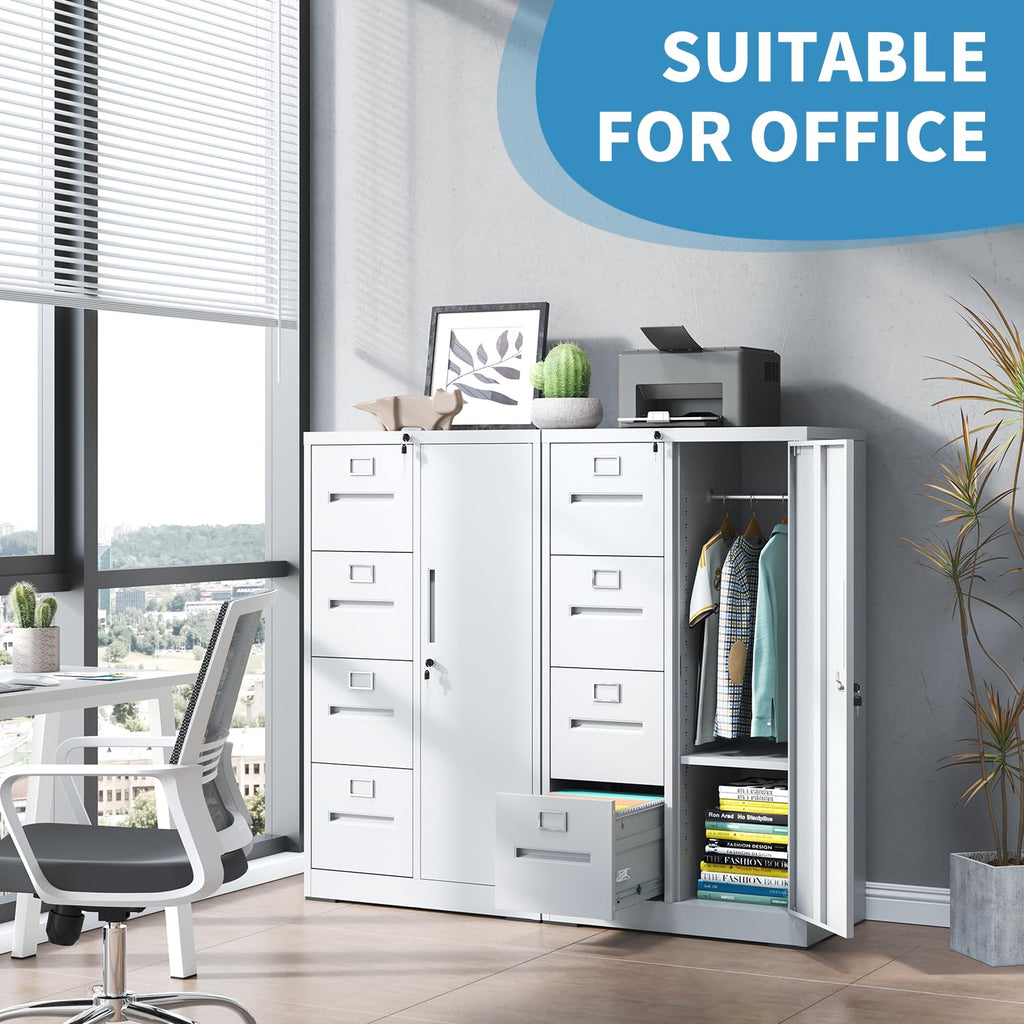 4 Drawer Metal File Cabinet with Lock Q478