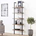 5-Shelf Oak Wood Modern Bookcase G54909