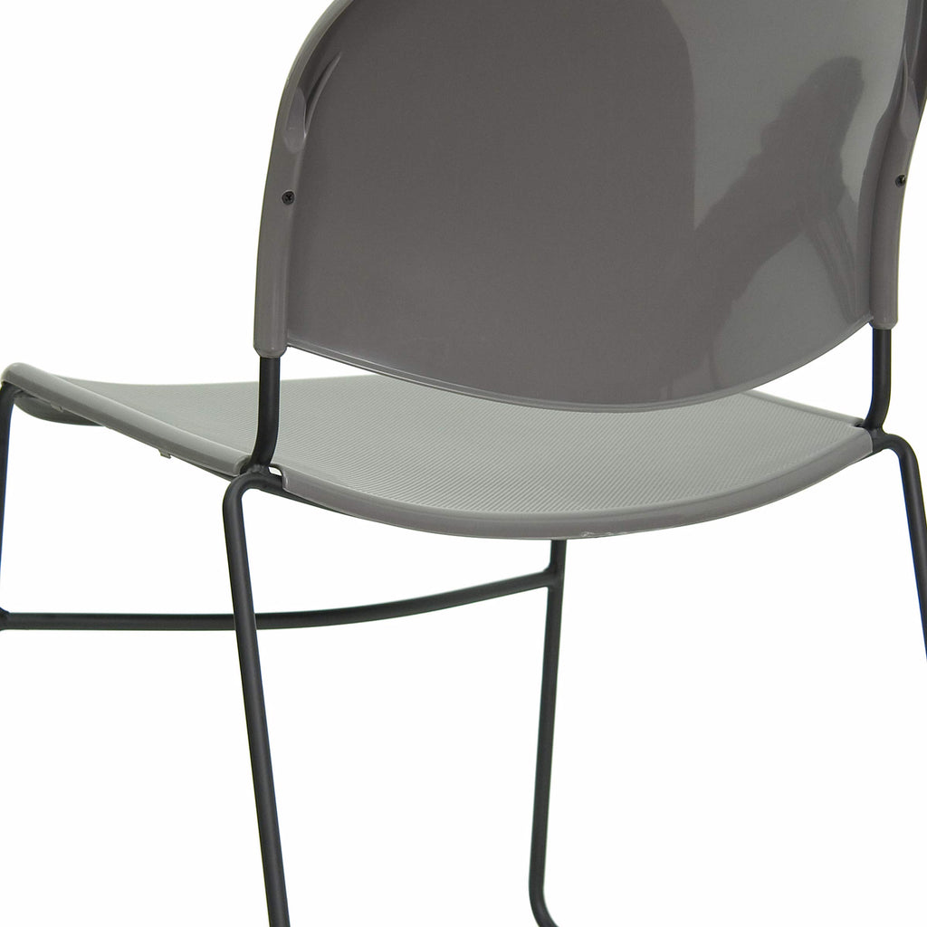 Gray 4 Pack Stack Chair with Black Frame N123