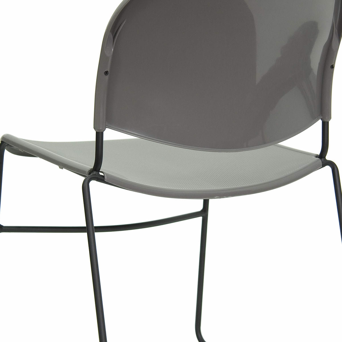 Gray 4 Pack Stack Chair with Black Frame N123