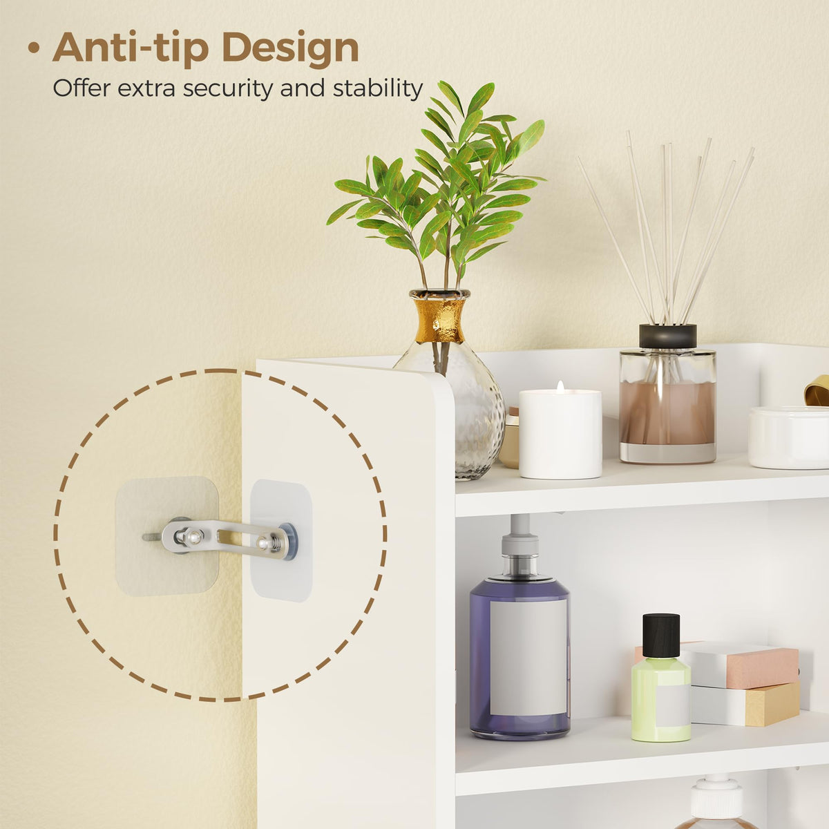 White 2 Door Bathroom Storage Cabinet C826081