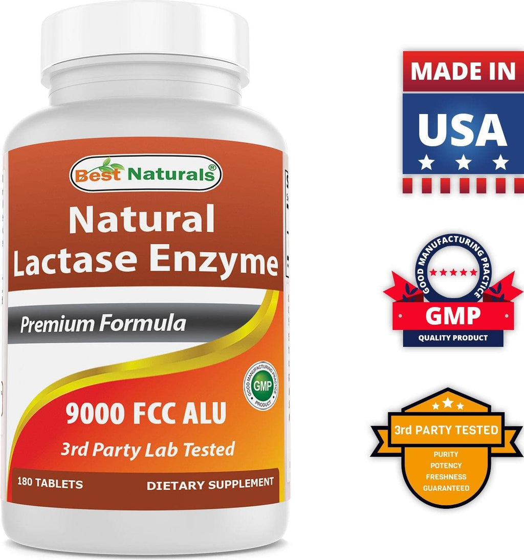 Lactose Intolerance Relief Tablets with Lactase Enzyme, 180 Count A31665