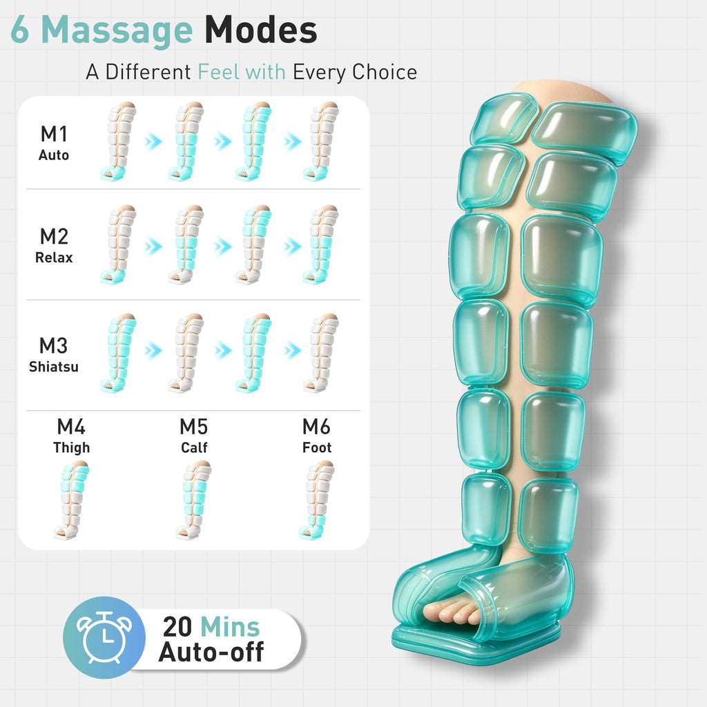 Air Compression Leg Massager with 6 Modes 3 Pressure Levels L179597