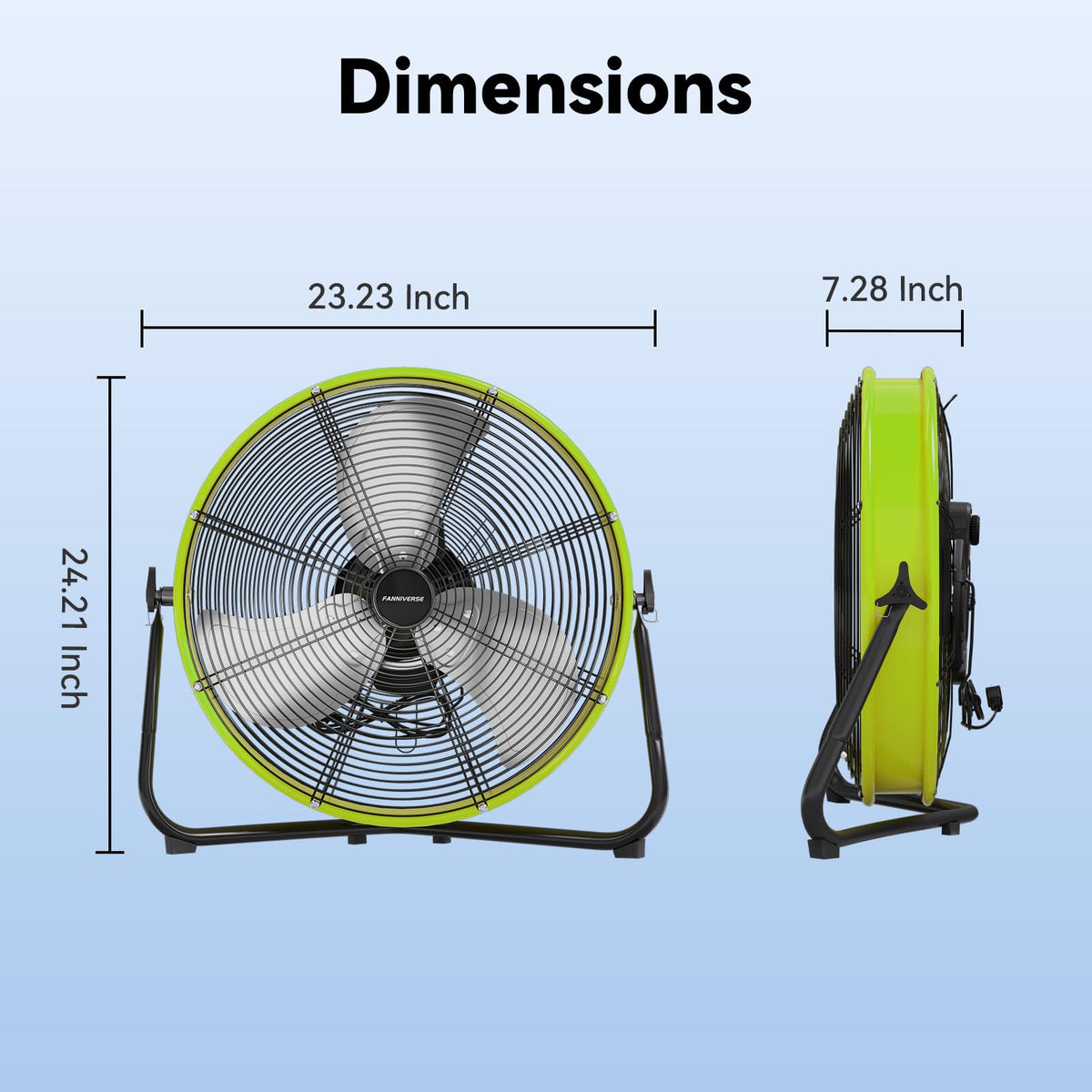 20 In 3 Speed High Velocity Floor Fan S817