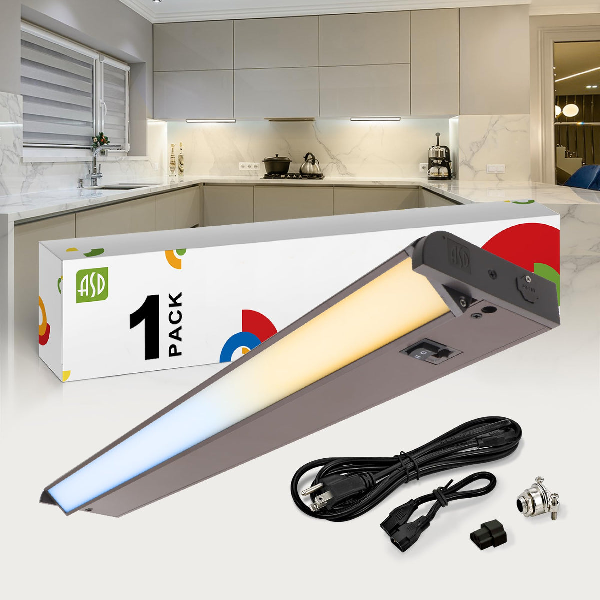24 Inch Dimmable Linkable LED Under Cabinet Lighting A820