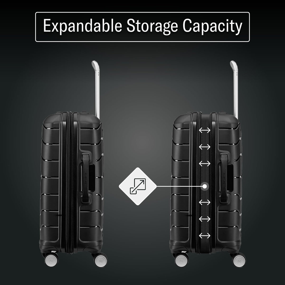 Hardside Carry-On Luggage with Spinner Wheels Y779