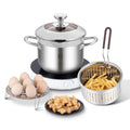 4.0L Deep Fryer Pot with Basket and Lid Q5584
