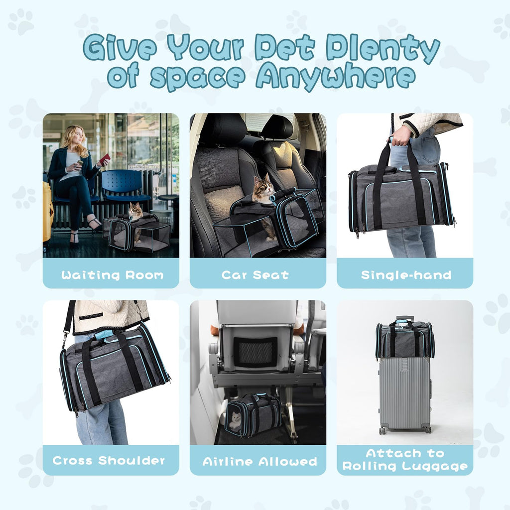 Expandable Soft-Sided Dog and Cat Carrier M783446