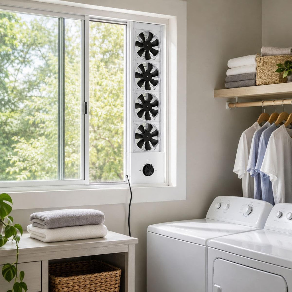 White 3-Speed Reversible Window Fan G7846