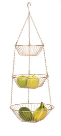 3-Tier Copper Wire Hanging Baskets H53109