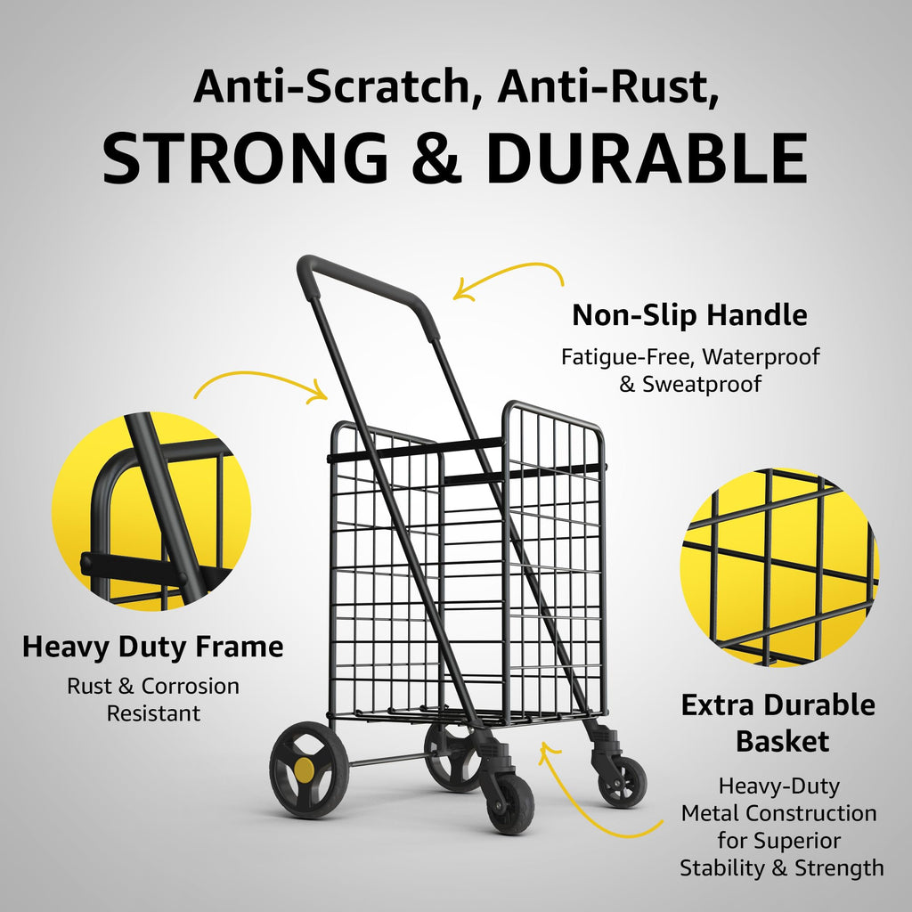 Black Foldable Lightweight Utility Cart J5704