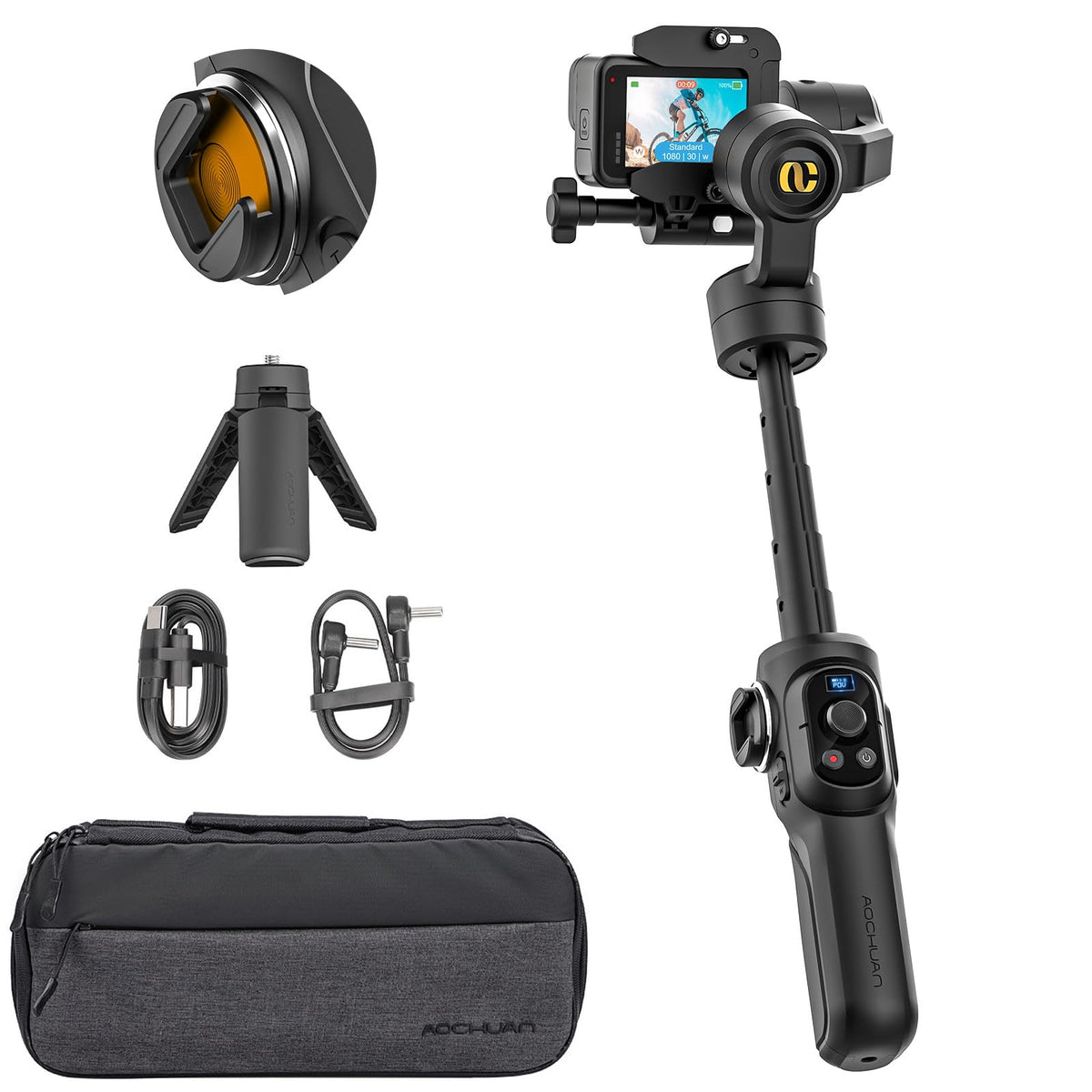 3-axis Handheld Gimbal Stabilizer with Extension Rod Q71442