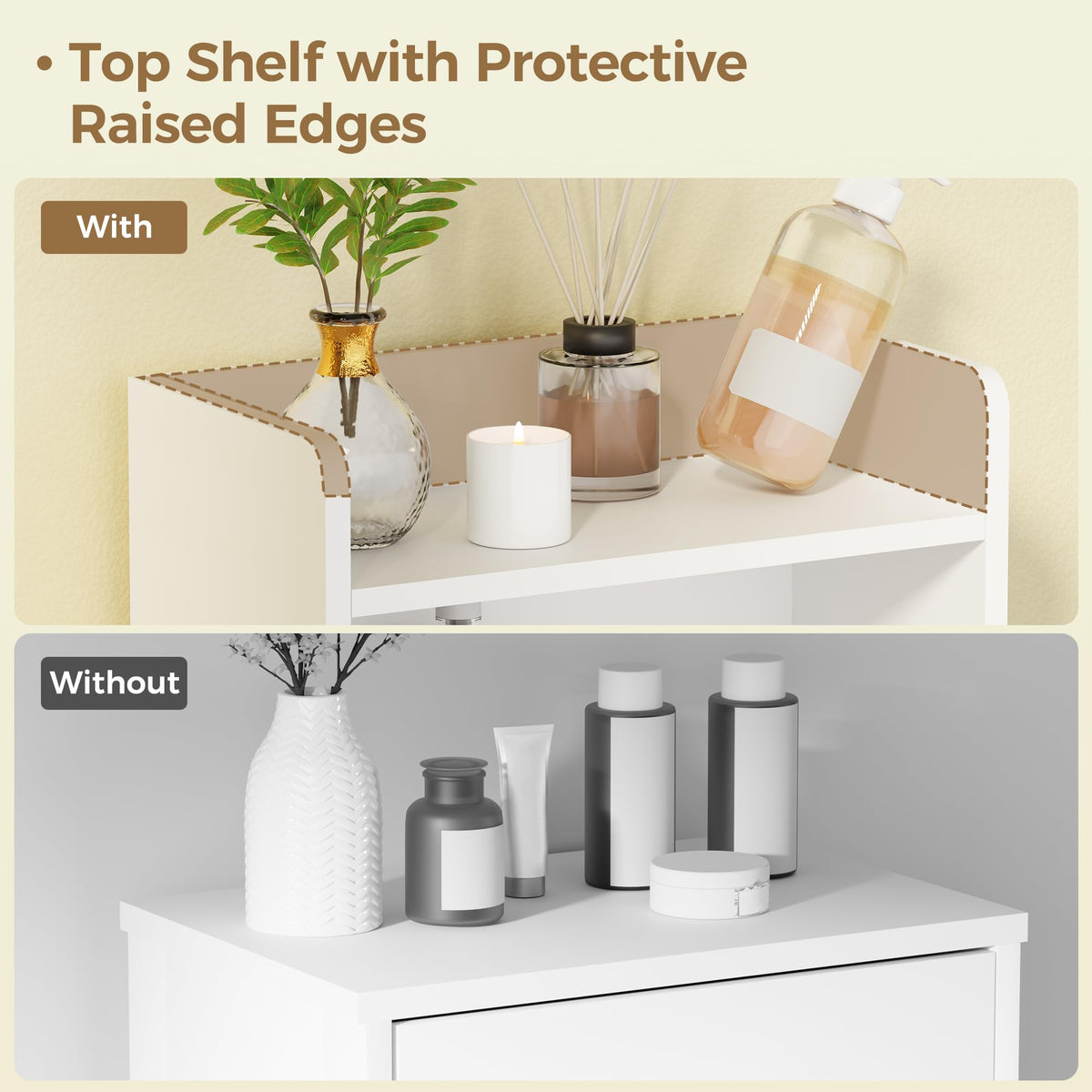 White 2 Door Bathroom Storage Cabinet C826081