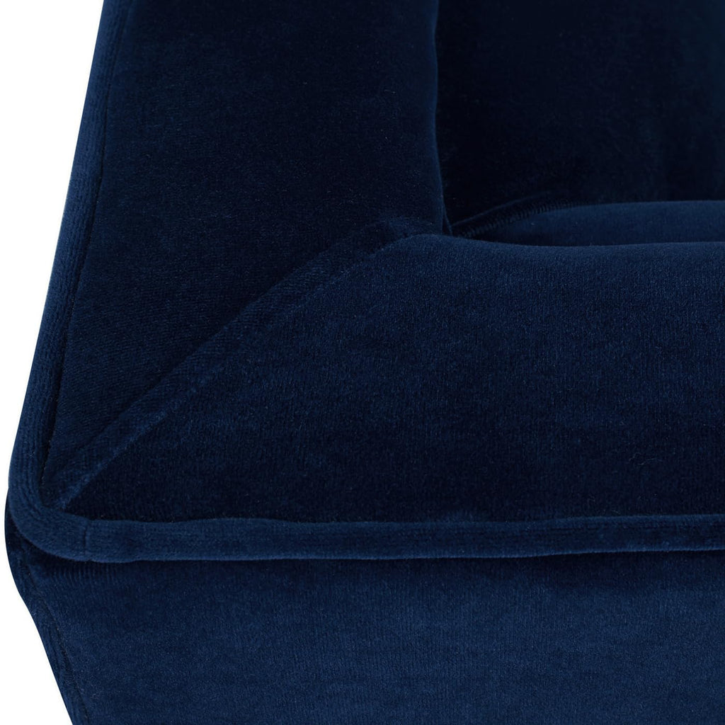 Navy Blue Velvet Tufted Sofa N744