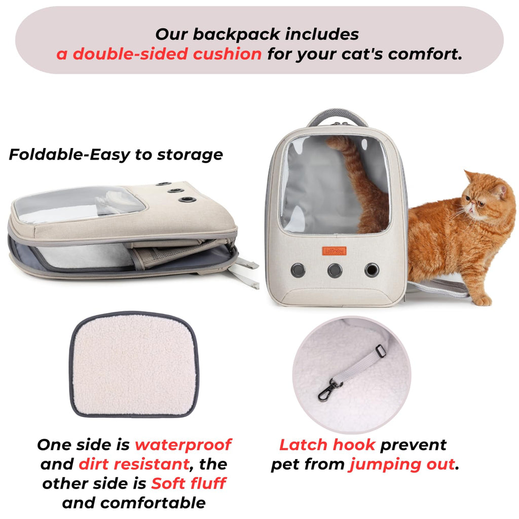 Pet Carrier Backpack, Airline-Approved (Beige) Z305