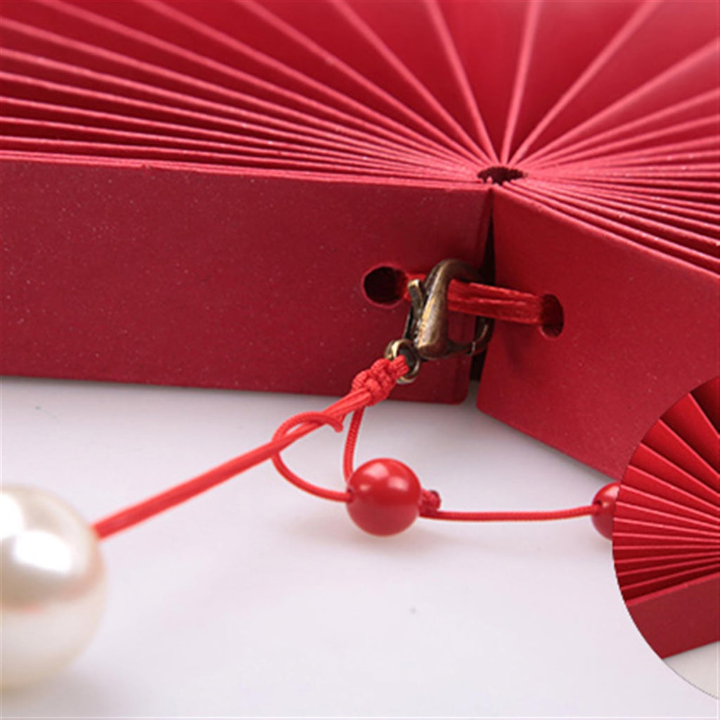 Handmade Hanging Folding Paper Fan Green 32'' O713359