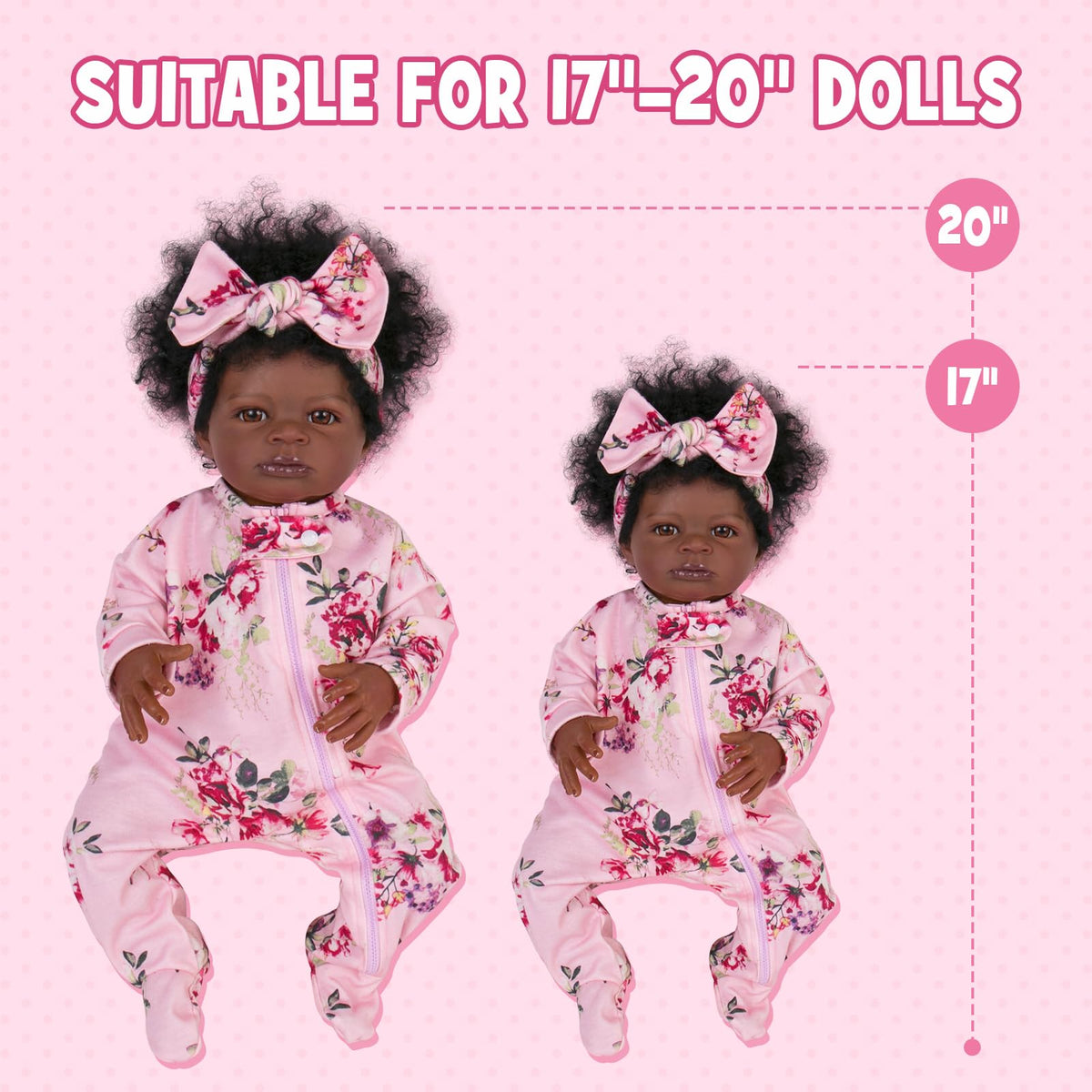 20 inch Purple Floral Jumpsuits Set E518233