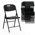 Black Plastic Folding Chair Set of 10 A141