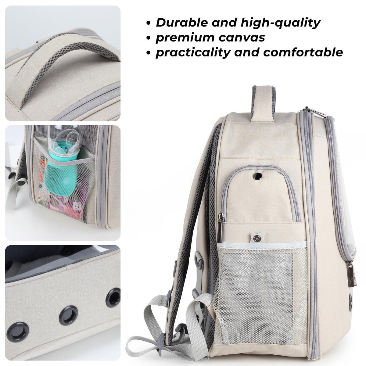Pet Carrier Backpack, Airline-Approved (Beige) Z305