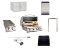 32” Built-in Gas Grill, Double Side Burner, Door & Two Drawers Combo, 20” Refrigerator N120110