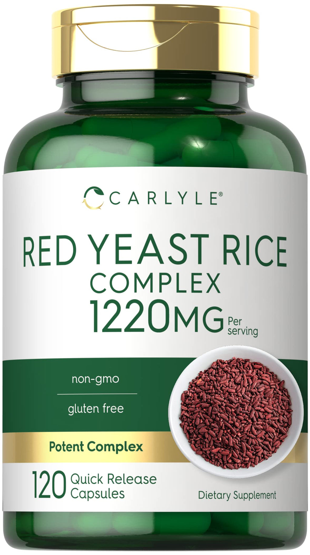 Red Yeast Rice 1220mg 120 Capsules with Policosanol U6023