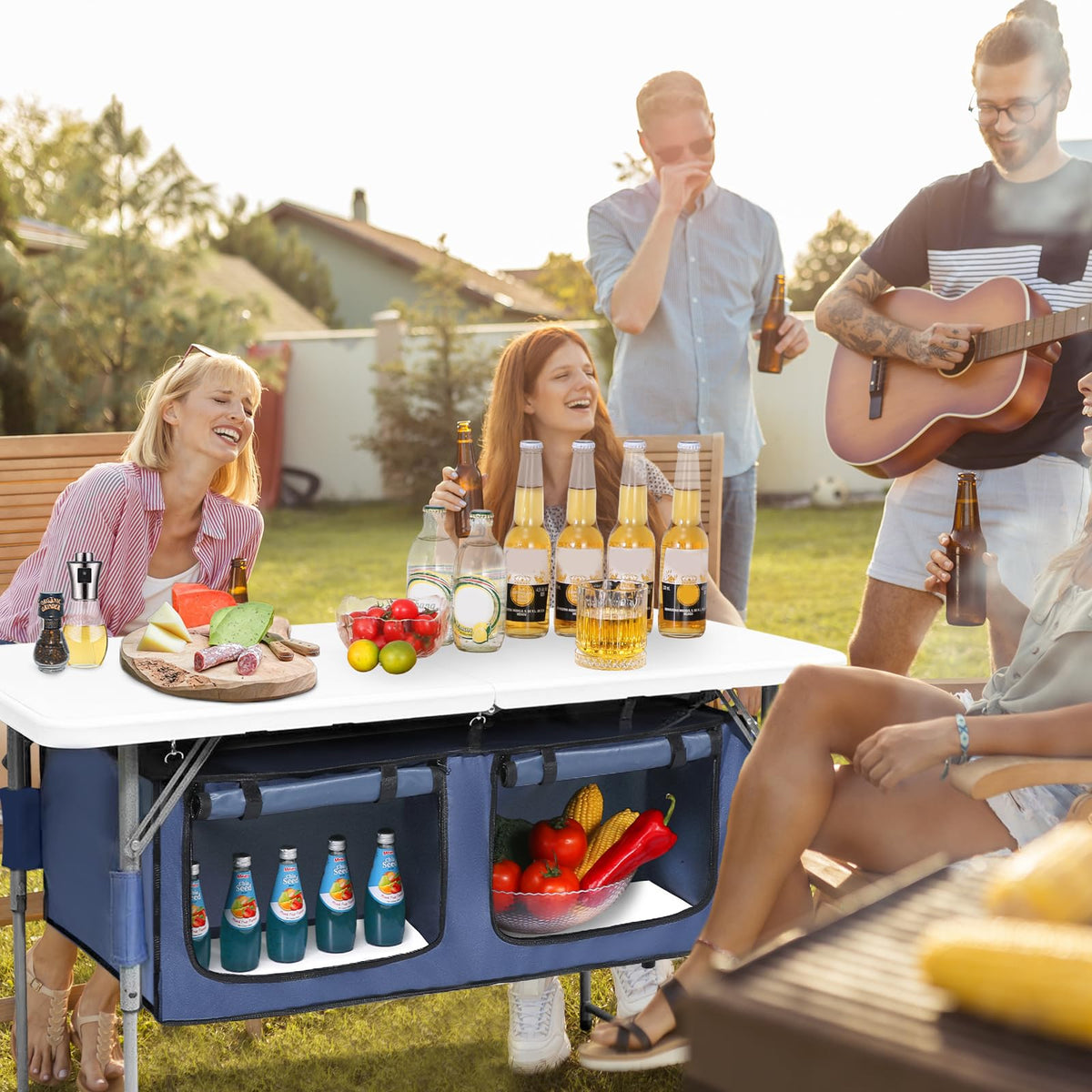 Foldable Camping Table with Storage M6795