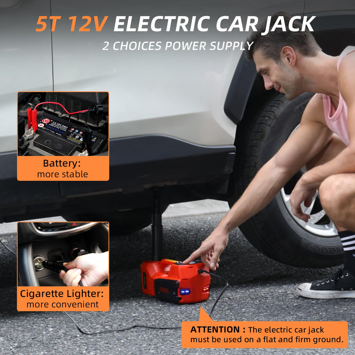 5 Ton 12V Electric Car Jack Kit O5694